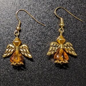 Amber Angel Earrings